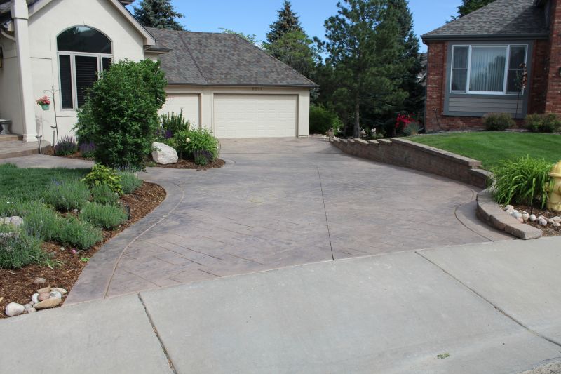 Finished Driveway with Landscaping